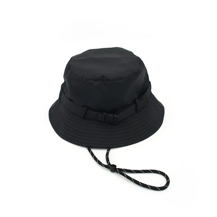 Svarta Polyester Bucket Hats