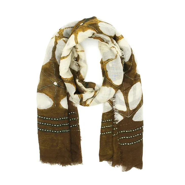 Blomma tryckt halsduk S017