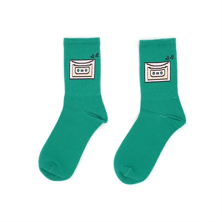 Gröna tecknade strumpor