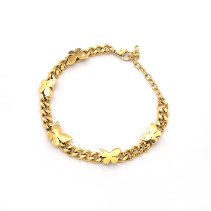 Guld Twisted Floral Armband