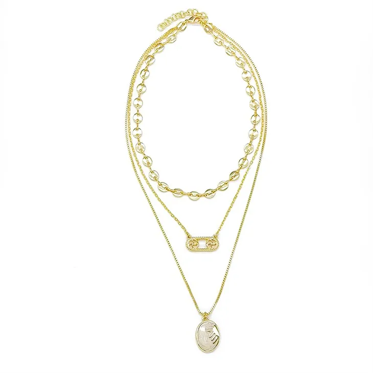 Guld Zodiac lagerhalsband