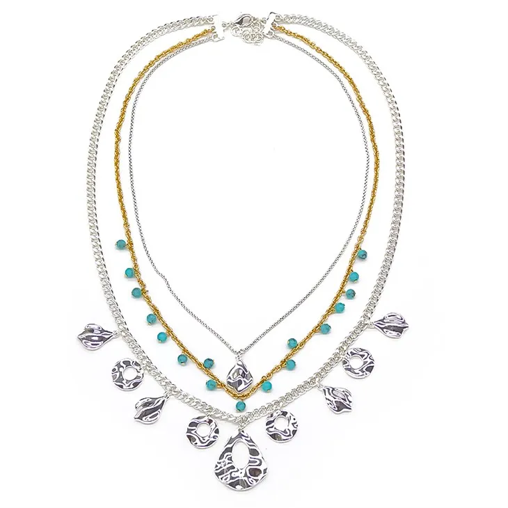 Layered Chain Halsband Set