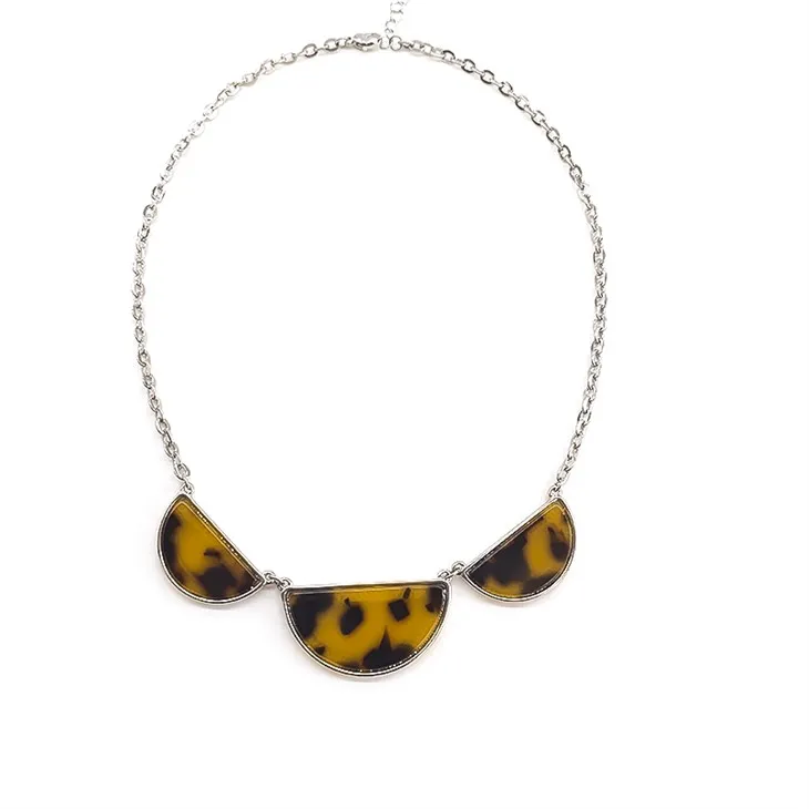 Leopardtryck charm kedja halsband