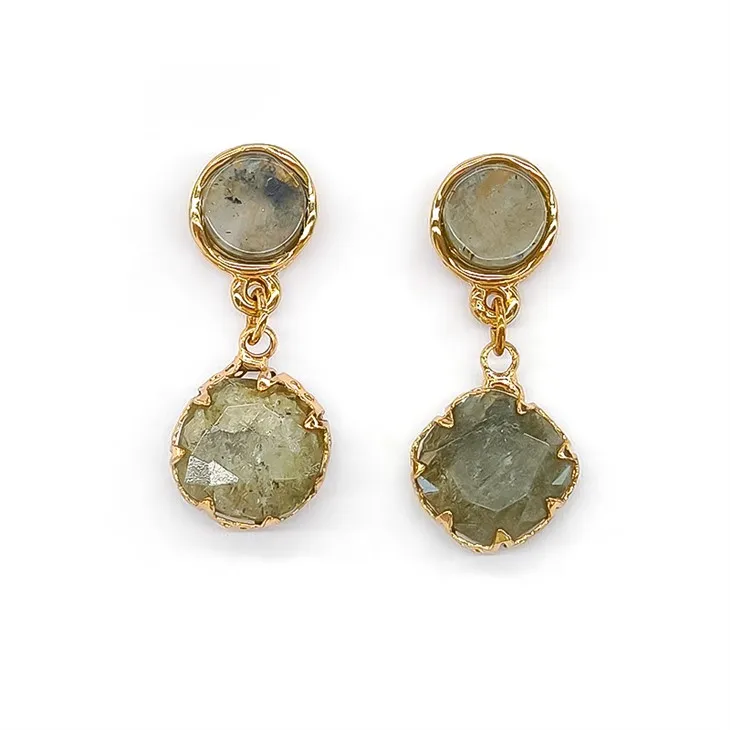 Marmorgrön droppörhänge