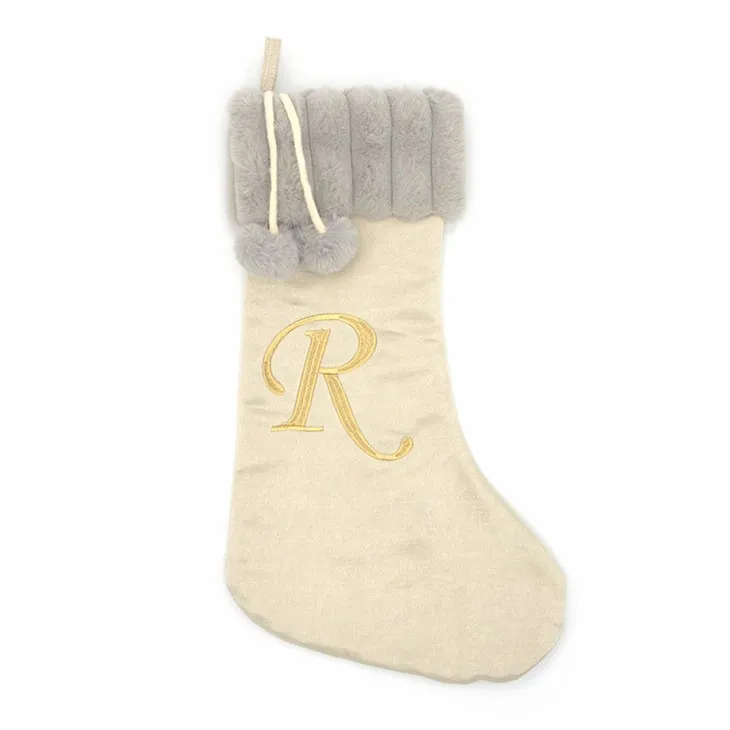 Plysch Letter Julstrumpor
