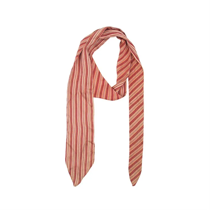 Röda randiga polyscarves
