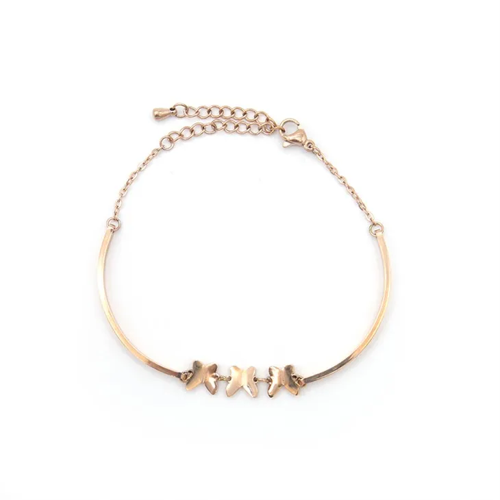 Rose blommiga armband