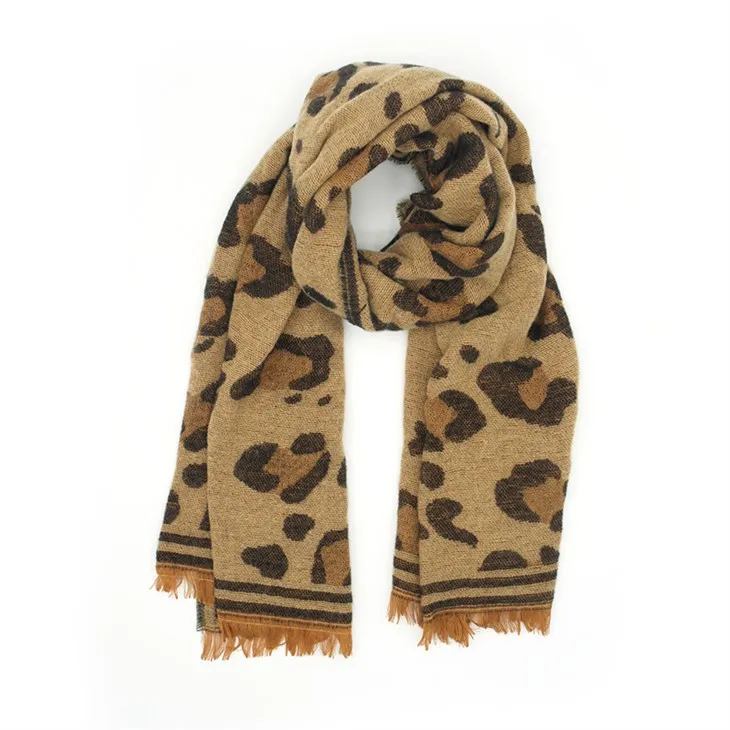 Sand Leopard Poly Scarves